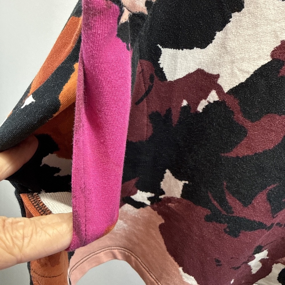 Susan Graver Weekend Top Size 3X Watercolor Colorful Floral Long Sleeve Pockets - Picture 5 of 9